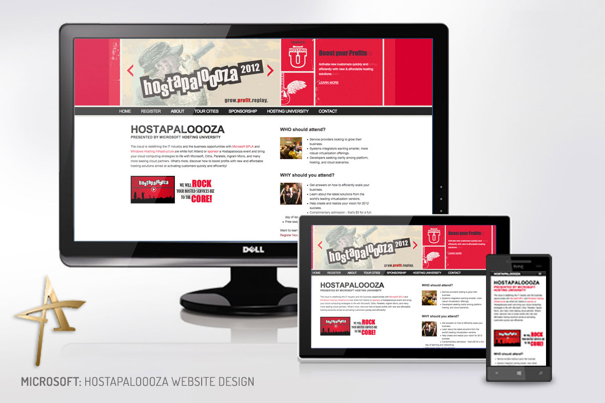 Microsoft: Hostapaloooza Website Design
